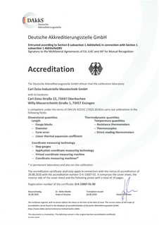 Pregled slike DAkkS Accreditation Deed