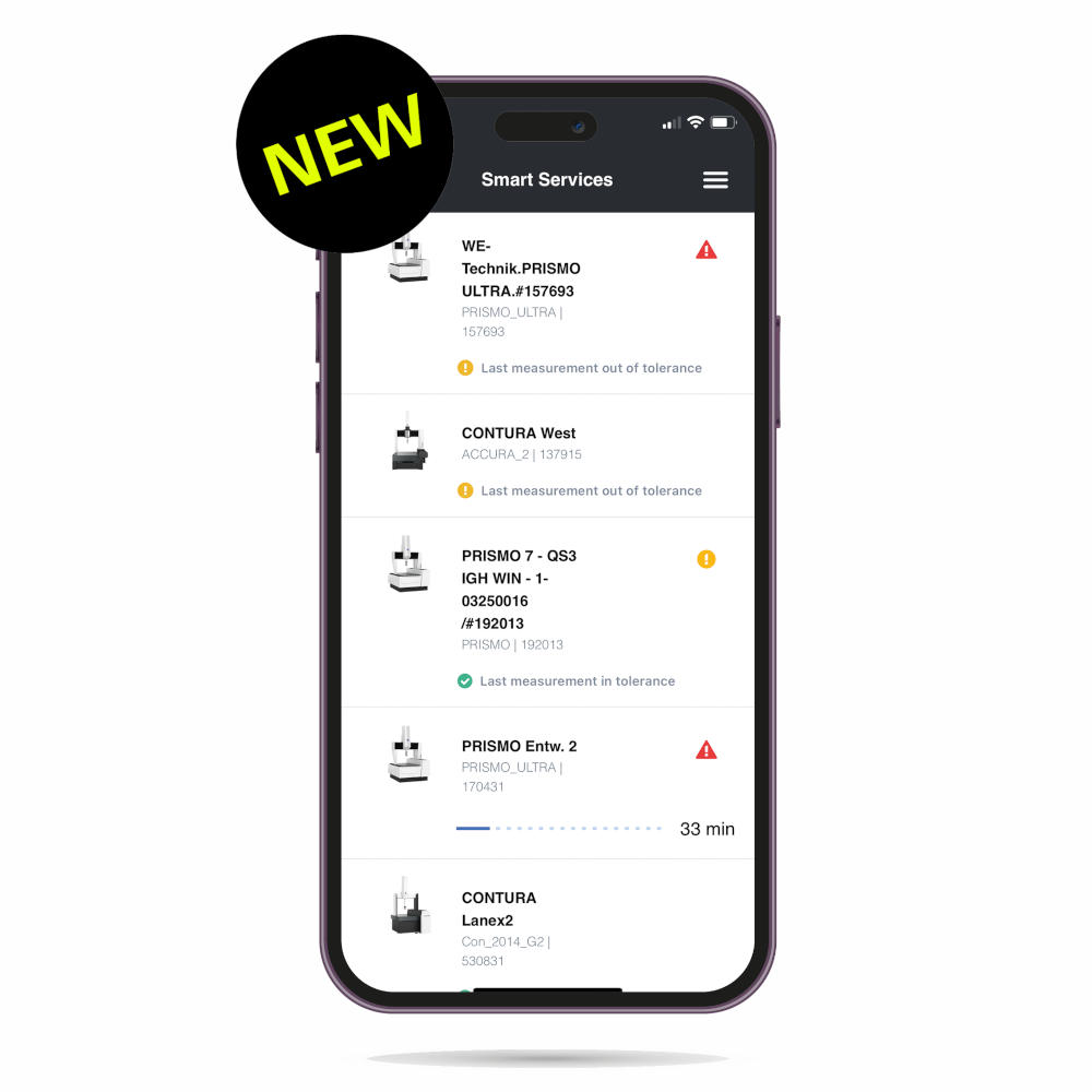 Mobilni pregled ZEISS Smart Services Dashboard-a