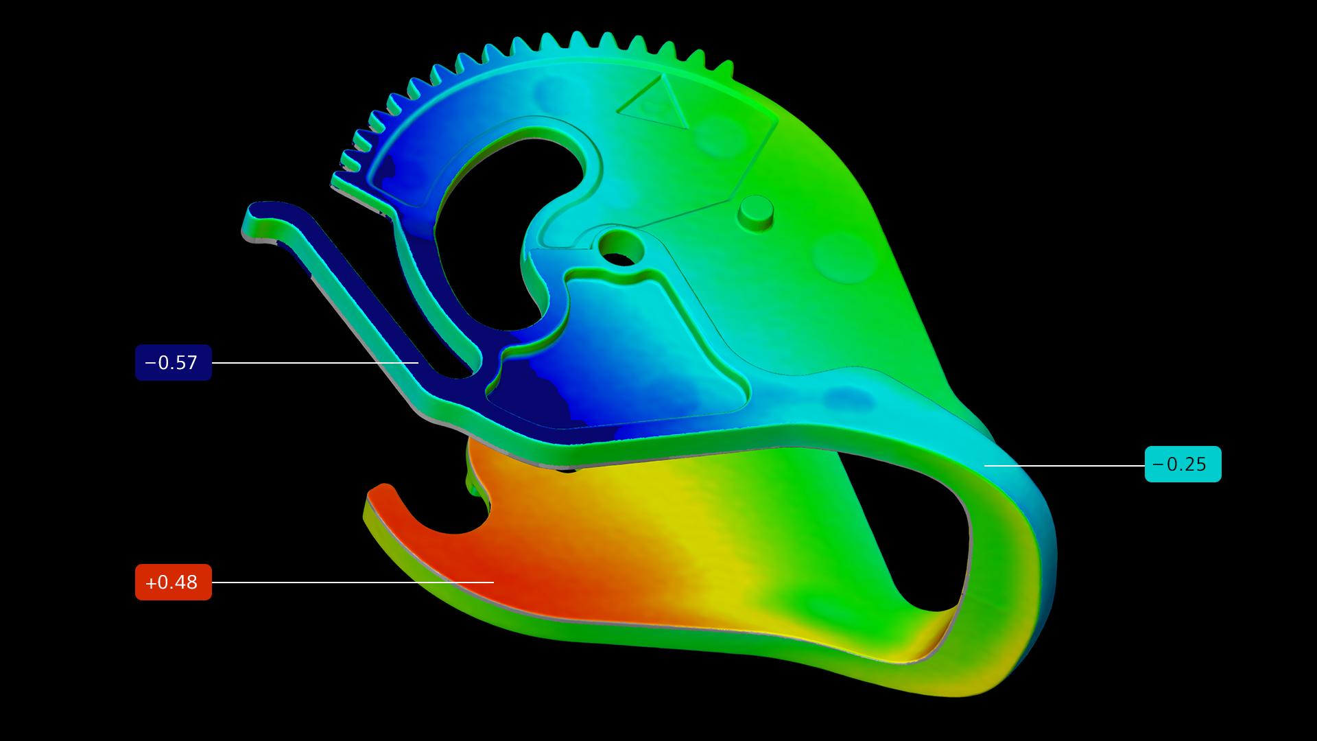 Nominalno/stvarno poređenje u ZEISS INSPECT X-Ray